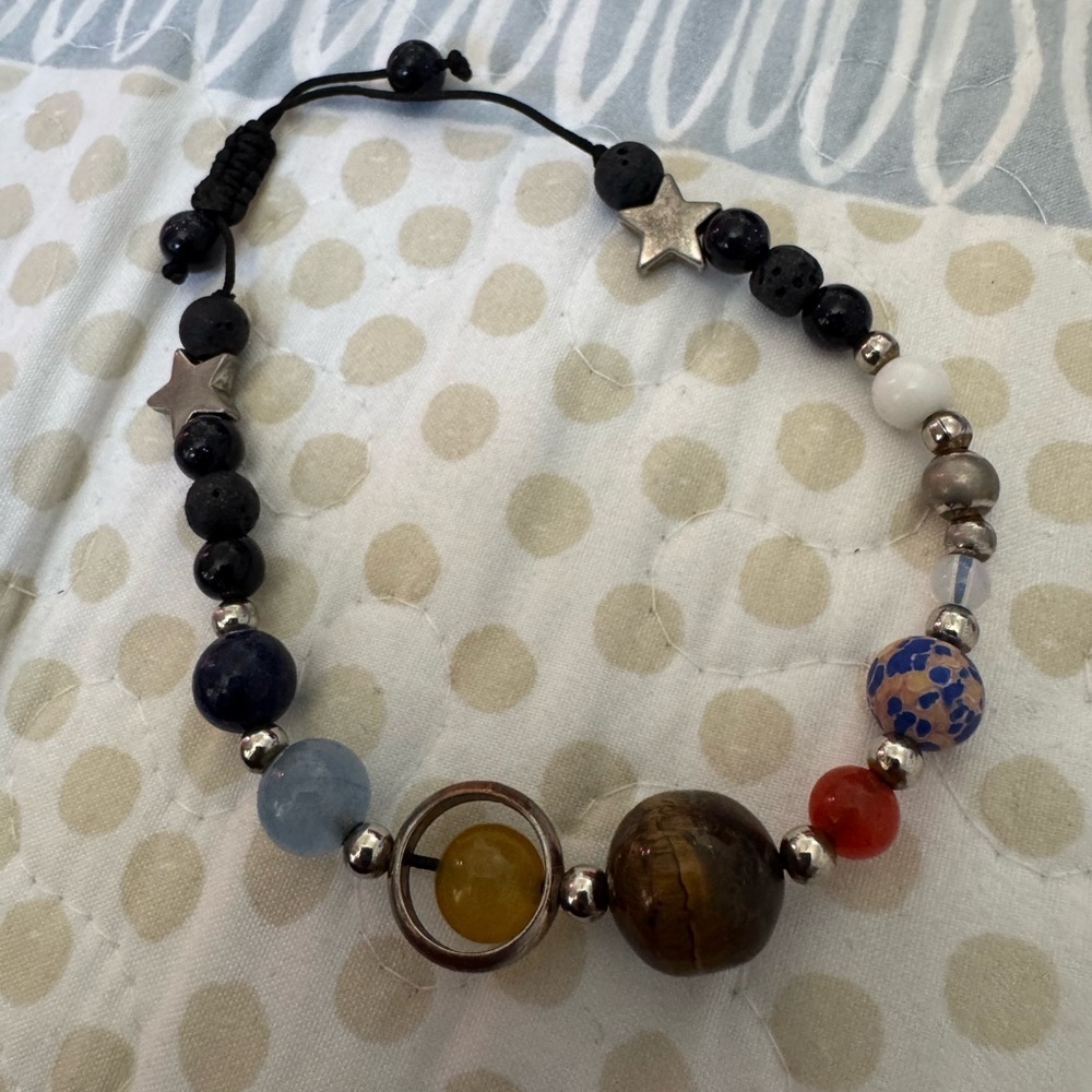 Colorful Beaded Bracelet with Star Accents diffuser